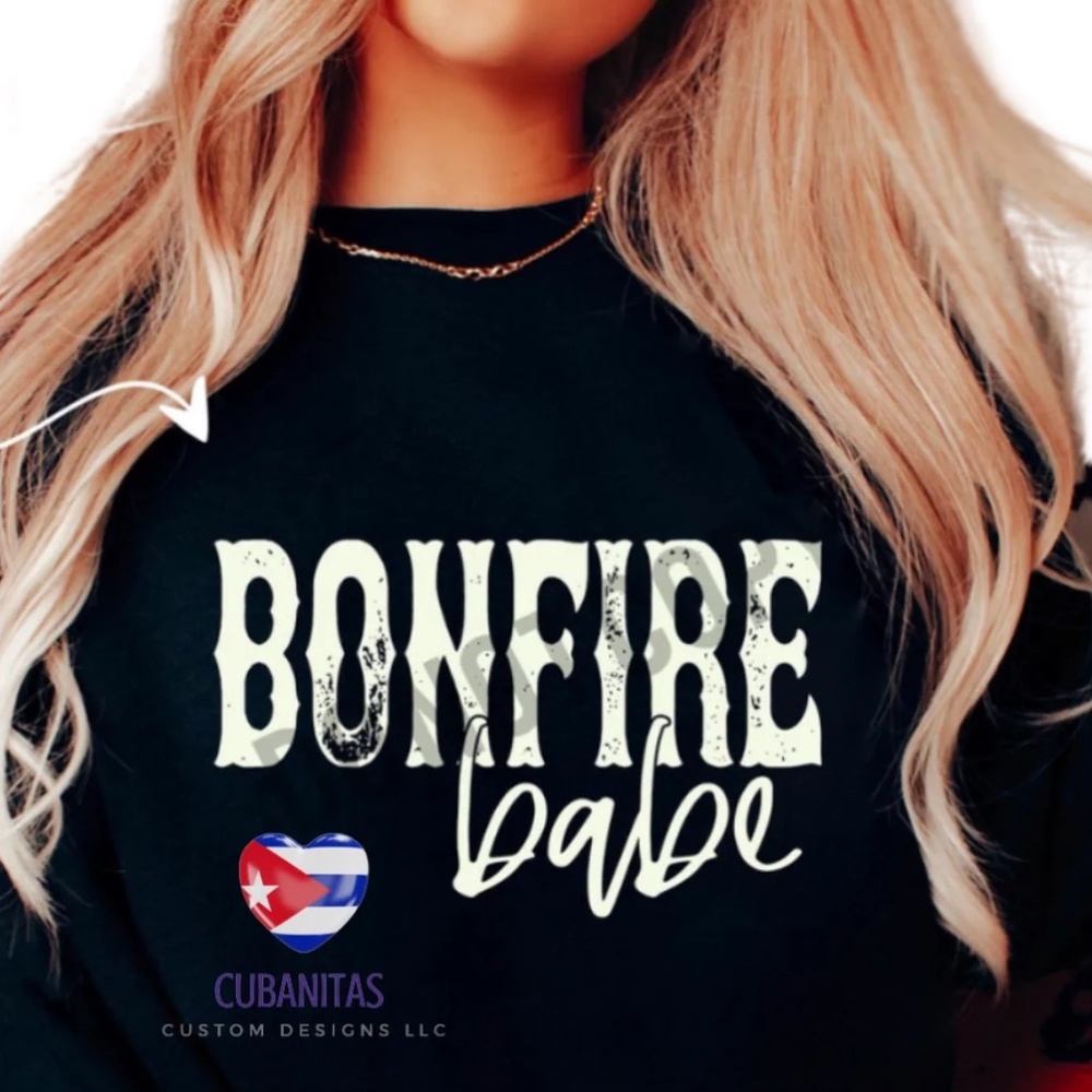 Bon Fire babe glow in the dark t-shirt